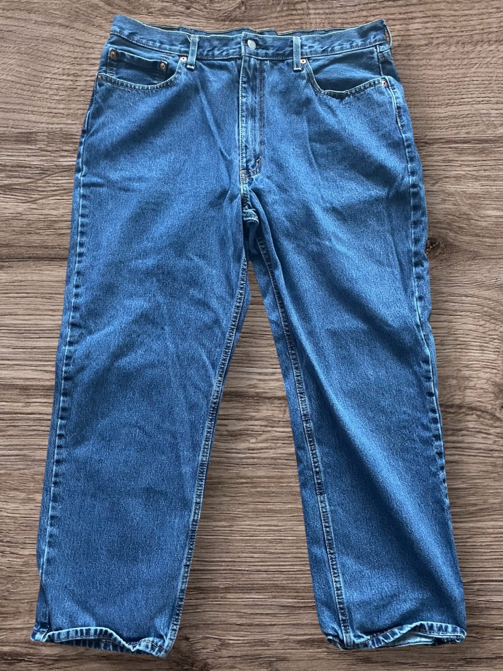 Levi's 550 Men's Straight Classic Mid-Blue Denim Jean Size 40x32